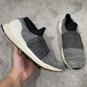 Adidas UltraBoost Laceless Primeknit Oreo Running Shoes Men's Size 11.5 BB6141